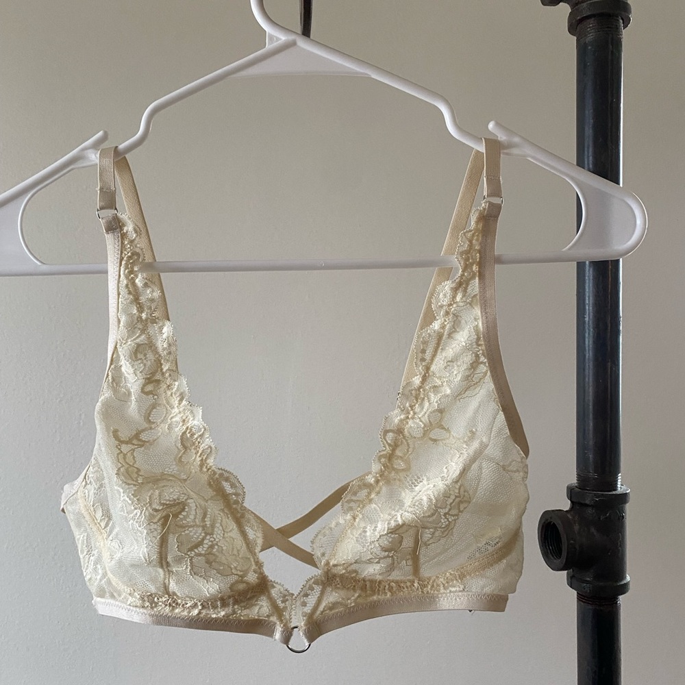 out form under lace bralette